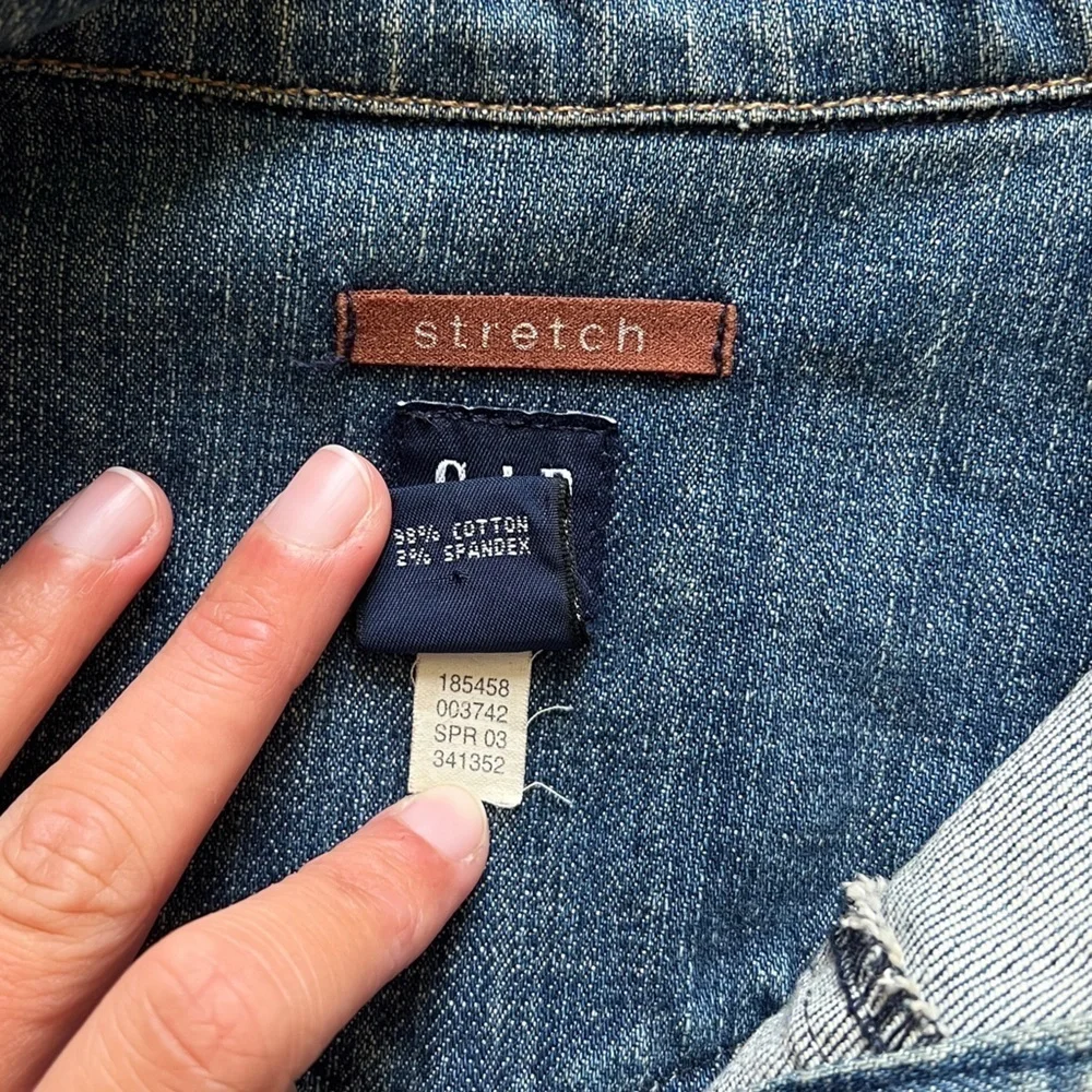 Vintage‎ Gap Blue Denim Jean Jacket Women’s Small Western Rodeo Snap Close Y2K